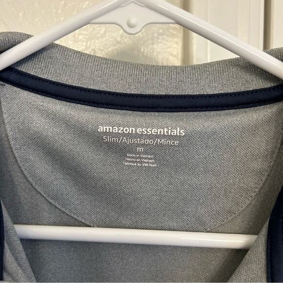 Amazon Essentials Men's Gray Polo Shirt - Picture 3 of 4